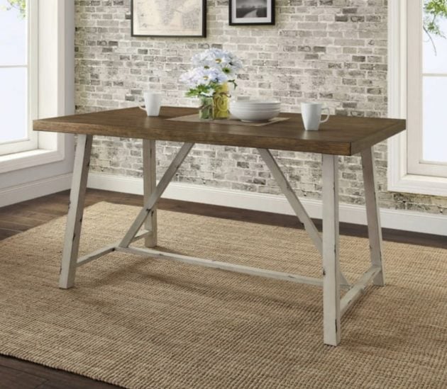 Better Homes and Gardens Collin Wood and Metal Dining Table